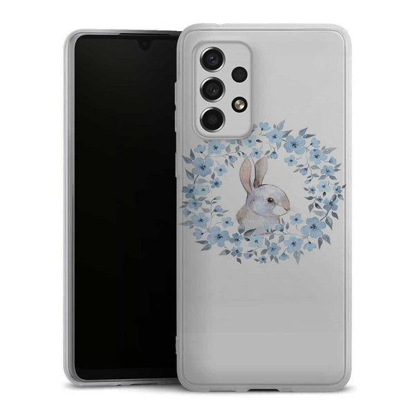 Coque Samsung Galaxy A33 5G Lapin Fleur Bleue