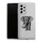 Coque Samsung Galaxy A33 5G Noir dessin Blanc Elephant