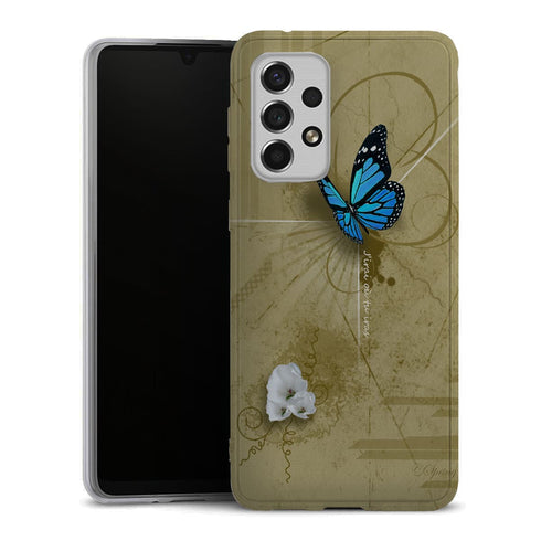 Coque Samsung Galaxy A33 5G Papillon Bleu