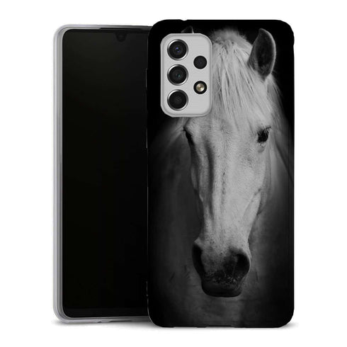 Coque Samsung Galaxy A33 5G Tete de Cheval Noir et Blanc