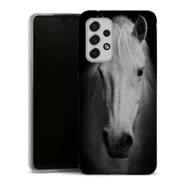 Coque Samsung Galaxy A33 5G Tete de Cheval Noir et Blanc