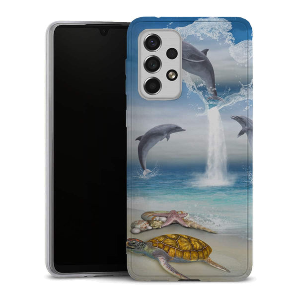 Coque Samsung Galaxy A33 5G Dauphins Heureux