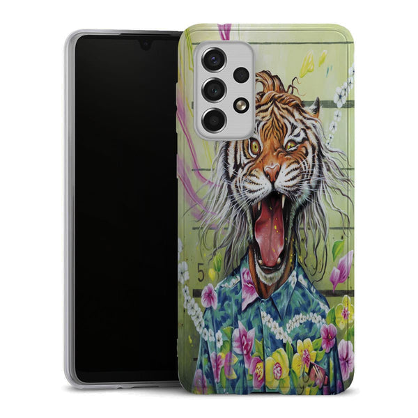 Coque Samsung Galaxy A33 5G Tiger Flowers