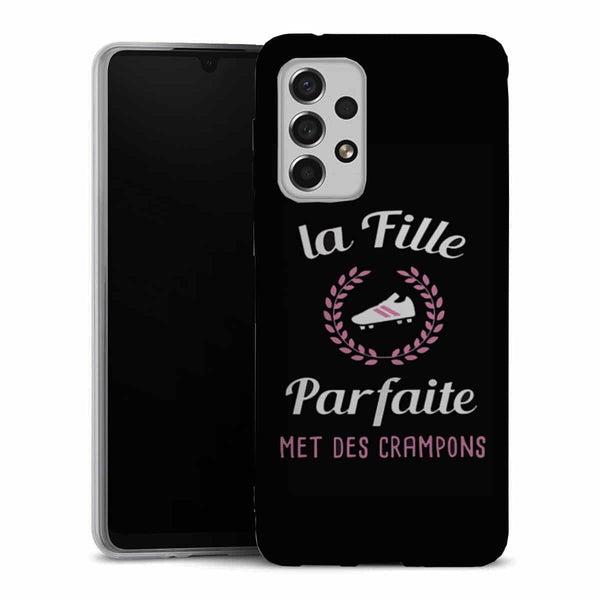 Coque Samsung Galaxy A33 5G La fille parfaite met des crampons footballeuse