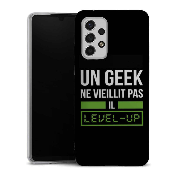 Coque Samsung A33 5G Un Geek Ne vieillit pas il Level Up