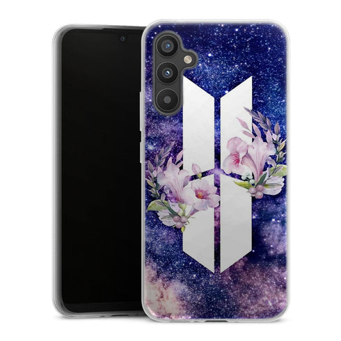 Coque Samsung Galaxy A34 5G BTS Army galaxy fleurs