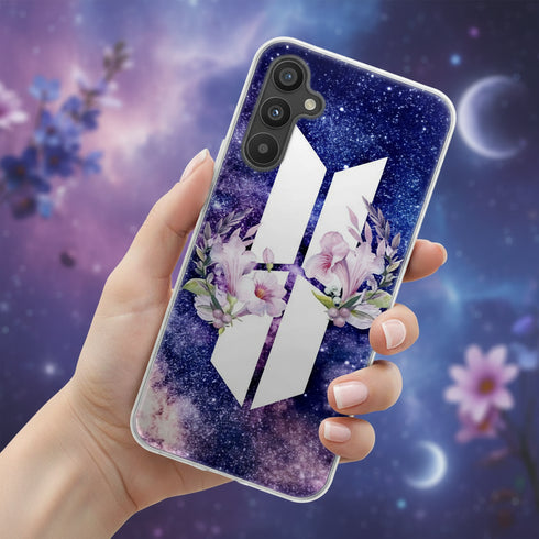 BTS Army galaxy fleurs, ooque telephone Samsung Galaxy a34 5G, collection Manga et Floral
