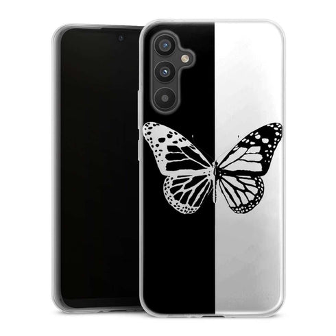 Coque Samsung Galaxy A34 5G Butterfly Noir et Blanc