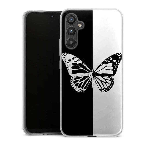 Coque Samsung Galaxy A34 5G Butterfly Noir et Blanc