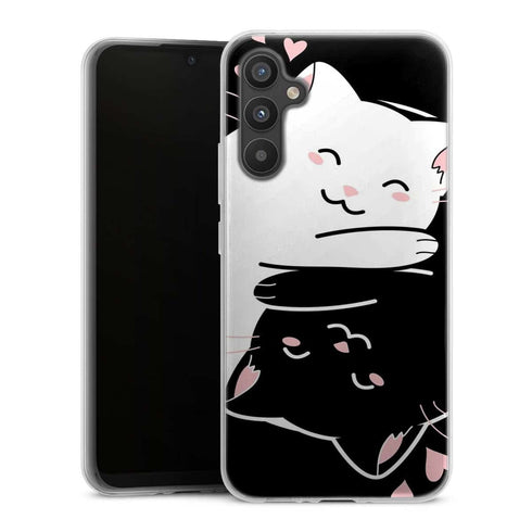 Coque Samsung Galaxy A34 5G Chats Kawaii Yin et Yang