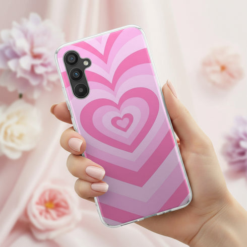 Coeur Rose, coque de protection aesthetic, telephone samsung a34 5g