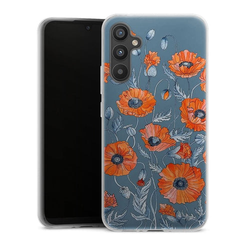 Coque Samsung Galaxy A34 5G Coquelicots floral botanical art