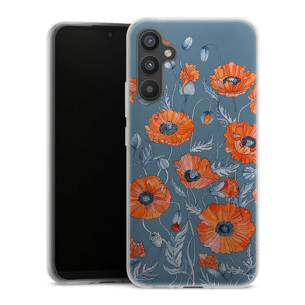 Coque Samsung Galaxy A34 5G Coquelicots floral botanical art