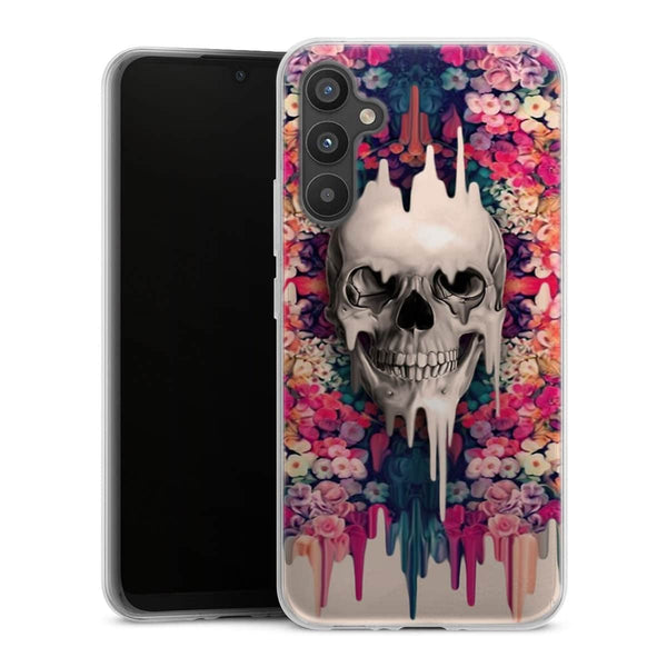Coque Samsung A34 5G Crâne et Fleurs
