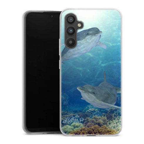Coque Samsung Galaxy A34 5G Dauphins-Heureux