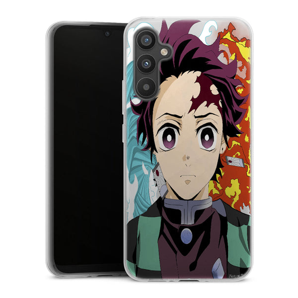 coque samsung A37 5G Demon Slayer Tanjiro Cardigan Fire