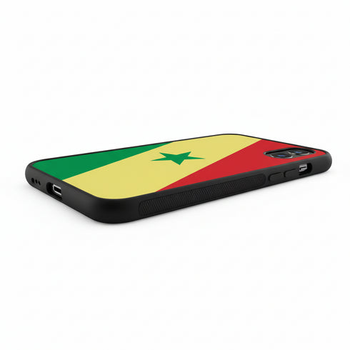 Coque renforcée en silicone pour Samsung Galaxy A34 5G motif drapeau sénégalais