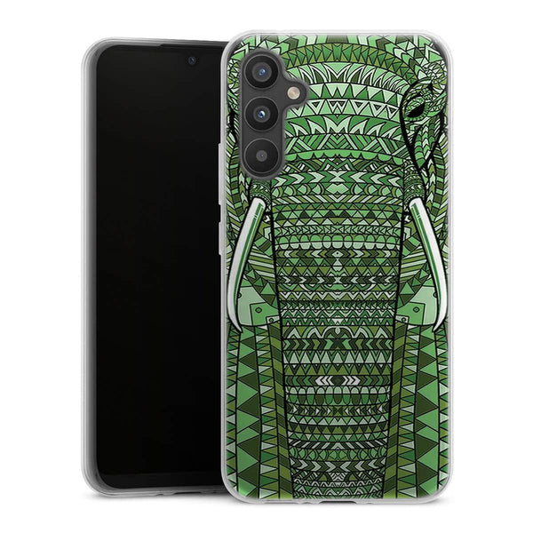 Coque Samsung Galaxy A34 5G Elephant Vert Azteque