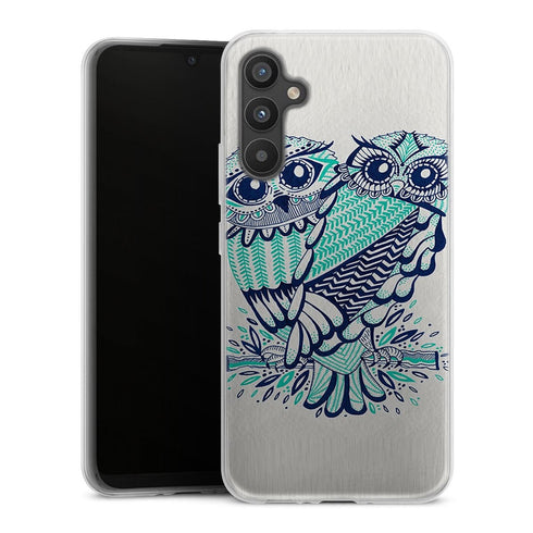 Coque Samsung Galaxy A34 5G Hiboux Turquoises