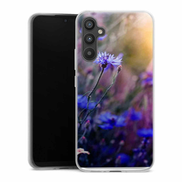 Coque Samsung Galaxy A34 5G Jardin Fleuri Violet Doré