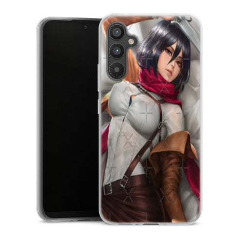 coque samsung A34 5G Mikasa Attack on Titan filles sexy beau cul