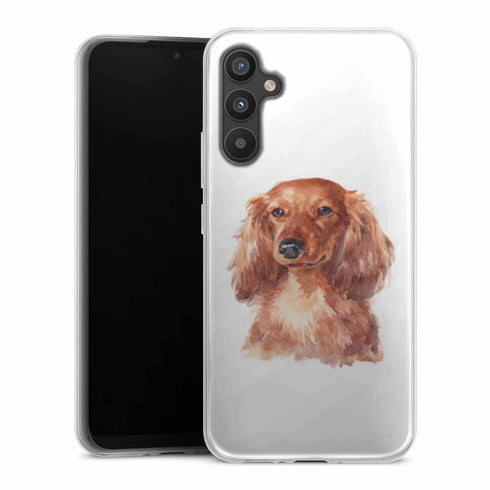 Coque Samsung Galaxy A34 5G Mon Teckel en Portrait
