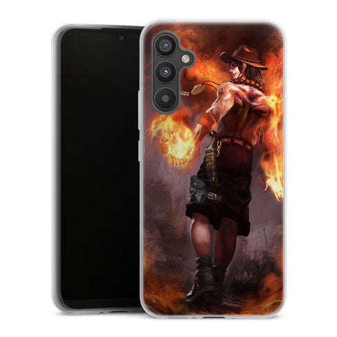 coque samsung A34 5G One Piece Ace Fire
