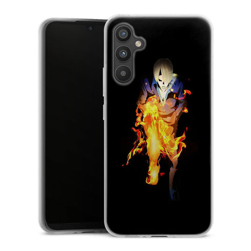 coque samsung A34 5G One Piece Sanji Jambe En Feu