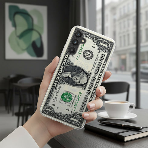 Coque originale pour Samsung a34 5G, motif billet de Banque 1 Dollar US, protection antichocs silicone souple