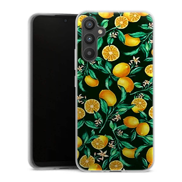 Coque Samsung Galaxy A34 5G Orange sur Fond Noir