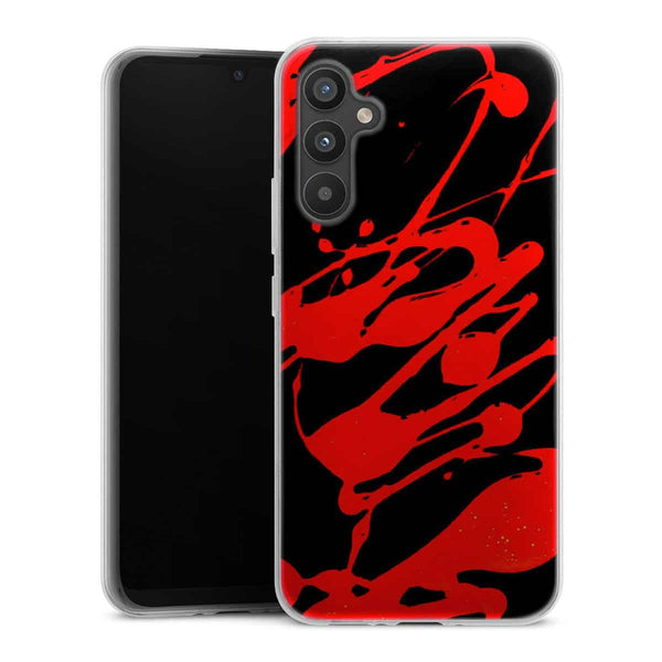 Coque pour Samsung A34 5G Paint Slpash Rouge