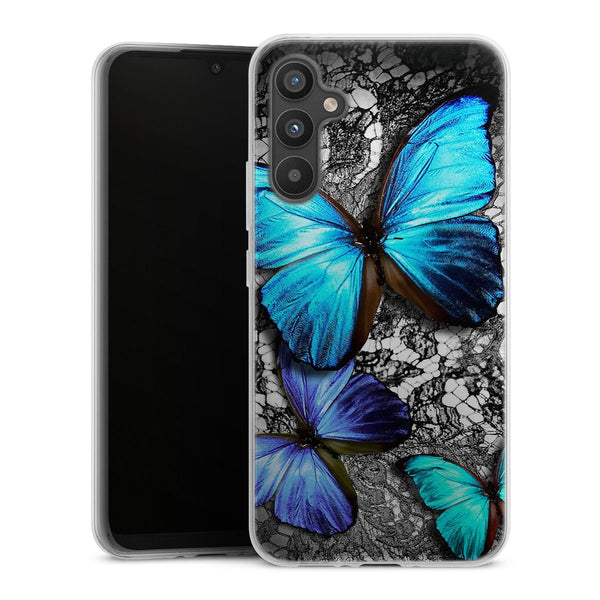 Coque Samsung Galaxy A34 5G Papillon Turquoise