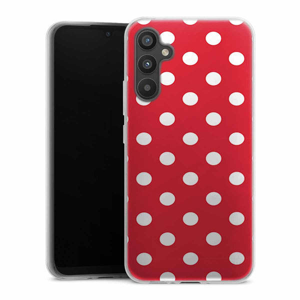 Coque pour Samsung A34 5G Rouge à Pois