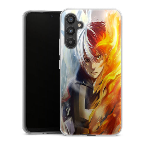 coque samsung A34 5G Shoto Todoroki ice and fire
