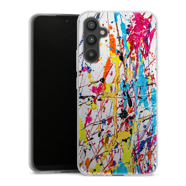 Coque pour Samsung A34 5G Splash Paint Arc en ciel