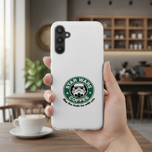 Coque a34 5g fun et originale, motif aesthetic Stormtrooper et logo Starbuck Coffee, en gel silicone souple