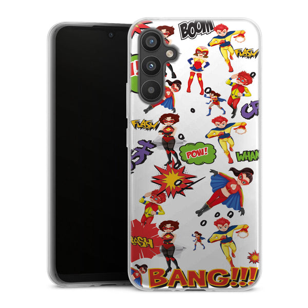 coque samsung A37 5G Super Heros Blanc