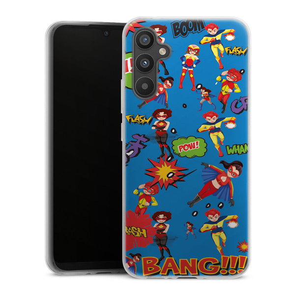 coque samsung A34 5G Super Heros Bleu