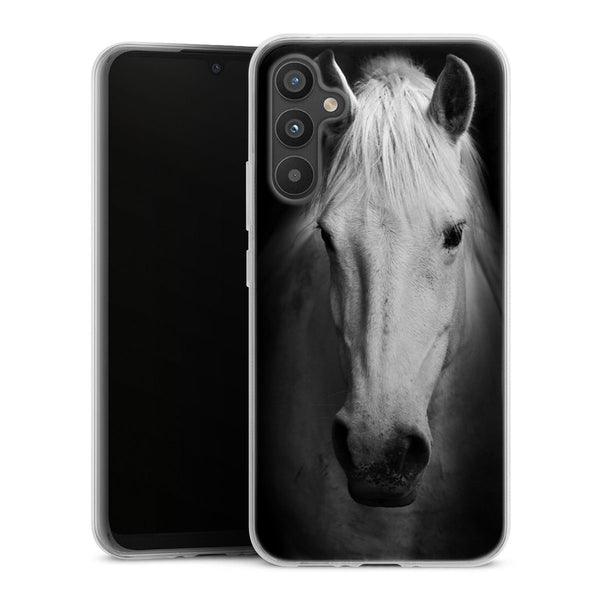 Coque Samsung Galaxy A34 5G Tete de Cheval Noir et Blanc