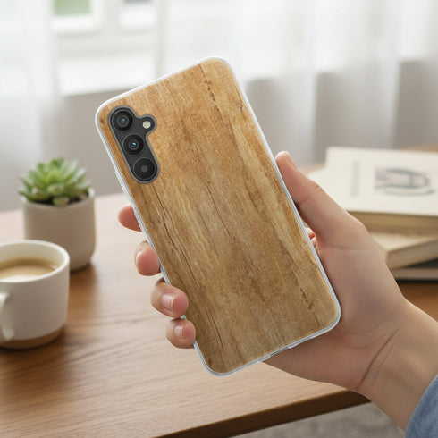 coque téléphone antichoc fine et légère pas chère pour Samsung a34 5G Texture bois