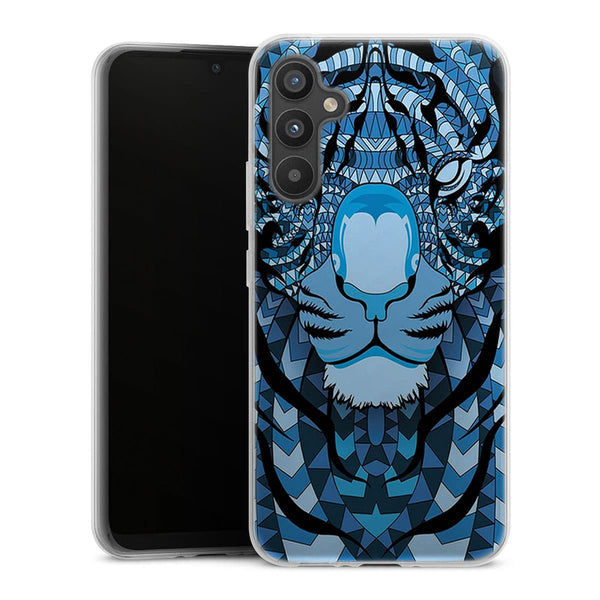 Coque Samsung Galaxy A34 5G Tigre Bleu Aztec