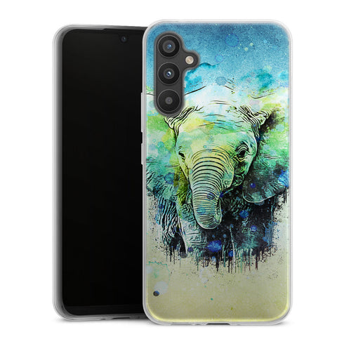 Coque Samsung Galaxy A34 5G Water Color Elephant
