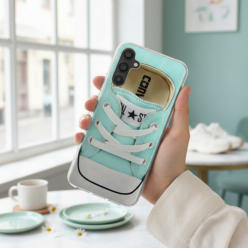 Coque de silicone Samsung A34 5G pour les filles à motifs All Star Basket Shoes Tiffany