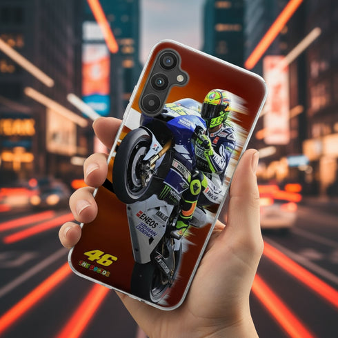 Fan de yamaha en feu vr46 doctors, coque renforcée samsung a34 5g