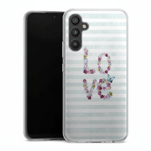 Protection pour samsung a34 5g originale motif Floral Love aesthetic