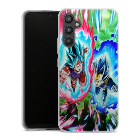 coque samsung A34 5G Goku blue Kaioken