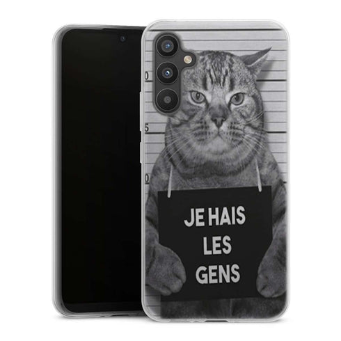 Coque Samsung Galaxy A34 5G I hate People Jail Cat