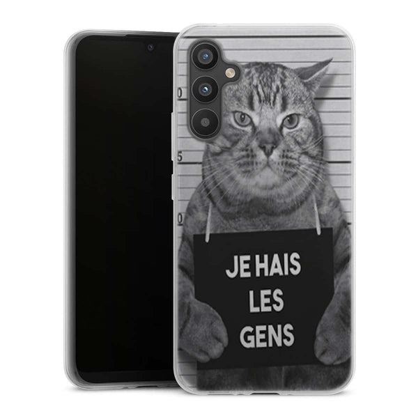 Coque Samsung Galaxy A34 5G I hate People Jail Cat