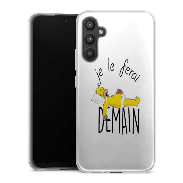 Coque portable Samsung A34 5G Je le Ferai demain Homer donuts
