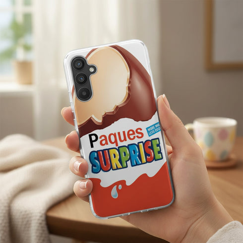 Coque pour Galaxy A34 5G fun Joyeuse paques Inspired by Kinder Surprise